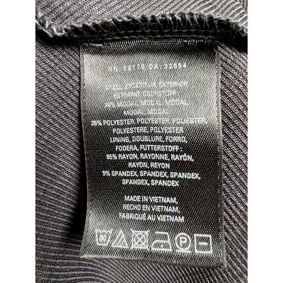 Anthropologie Maeve Black Stretch Modal Faux Wrap Flounce Skirt Classic Dress - Picture 8 of 10